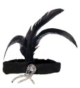 Čelenka s perím Retro Black Charleston Charlestone 20. roky 20. storočia 40 20 40'