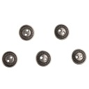 KLASICKÝ kovový gombík 12mm STARÝ 5 kusov 91