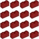 LEGO Brick Brick 1x2 tmavočervená 6093908 98283 - 16 kusov
