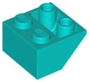 LEGO 3660 OBRÁTANÁ STÁVKA 2x2 tyrkysová NOVINKA (1g)