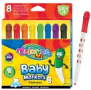 UMÝVAJÚCE VÝLETY PRE BATOLA fixky fixky so smajlíkmi COLORINO Baby 8 farieb