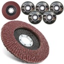 5x KOTOUČ KLAPKY 125 MM P60 DREVENÁ KLAPKA NA BRÚSENIE KOVU BRÚS.