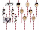 NARODENINOVÉ SLAMKY s POSTAVMI - GOT7 KPOP POP BAND BIRTHDAY - 8 ks.