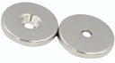 SILNÝ NEODYMOVÝ MAGNET 20x3 mm S OTVOROM 7/3,5 mm NA SKRUTKU