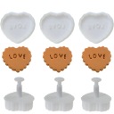Vytláčané vykrajovačky Hearts LOVE COOKIES 3 ks