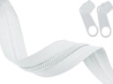 Zips páska 5mm Špirálový zips BIELY 1m + 2 zipsy