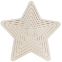 Drevený krúžok do lapača snov STAR, 6 ks