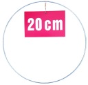 STRIEBORNÝ prsteň/ráfik na lapače snov a makramé, 20 cm