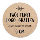 Nálepky Označuje váš text Nápis Kraft Eco x20