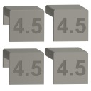 Dištančné podložky na nastavenie čiel 4,5 mm, 4 kusy