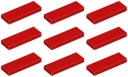 LEGO TILE 63864 TILE 1x3 červená (6g) 9 ks