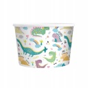 Papierové poháre na zmrzlinu Dinosaurs, 6 ks x 150 ml