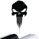 Nálepka na auto SKULL SKULL PUNISHER 15x7