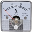 Analógový merač 30V štvorcový voltmeter
