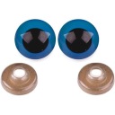 OČI bezpečný DIY modrý VEĽKÝ maskot 30 mm
