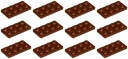 LEGO 3020 TANIER 2x4 hnedá NOVINKA == (15g) 12 ks.