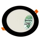 LED panelové svietidlo 12W 230V zápustné stropné svietidlo Čierne