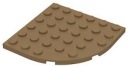 LEGO 6X6 ZAokrúhlené. - TMAVÁ BÉŽOVÁ Č. 6003 - 2KS.