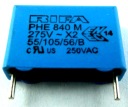 Fólia RIFA 100nF 0,1uf 20% 275Vac 20ks
