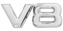 Samolepiaci emblém AUDI V8 odznak 7,8x3,1 cm Strieborná