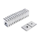 Neodymový tanierový magnet MPŁ 20x20x4 N38 na skrutku 1 kus
