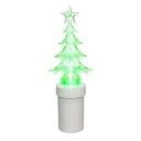 LED vložka v podobe 17 cm zeleného vianočného stromčeka