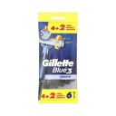 GILLETTE Blue 3 Hladké žiletky 6 ks.