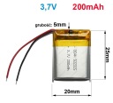 Nabíjateľná batéria Mp3 GPS RC 502025 200mAh
