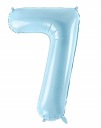 Fóliový balón Modré číslo 7 Narodeniny 86 cm
