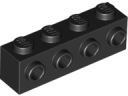 LEGO 30414 BRICK 1x4 čierna NOVINKA (2g)