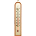 Drevený izbový teplomer, zlatá stupnica -10 až +50°C