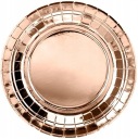 ROSE GOLD papierové taniere metalické ružové zlato svadobné narodeniny 6 ks
