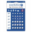 SADA 30X EVERAKTÍVNYCH BATÉRIÍ LR44 LR54 LR41 LR66 PRE HODINKY