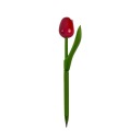 DREVENÝ TULIPÁN GUĽOVÝ RUŽOVÝ A ČERVENÝ KVET 19CM