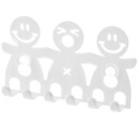 NÁSTENNÝ VEŠIAK NA ZUBNÉ KEFKY, UNIVERZÁLNY, BIELY AG686A