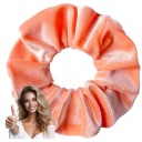 VELÚROVÉ gumičky do vlasov oranžová VEĽKÁ XXL gumička do vlasov POHODLNÁ