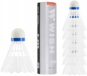 SET NYLONOVÝCH BOČIEK NA BADMINTON BIELY NYLONOVÉ BOČKY WISH 6 ks