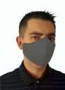 PREMIUM dvojvrstvová maska ​​s gumičkou, ŠEDÁ