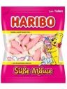 Haribo Marshmallow Mice Gummies Ružová a biela Mause Malina a citrón 175 g