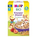 HiPP BIO Chrumkavé müsli s banánmi a jahodami. 200 g