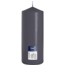 Sviečka valcová BISPOL Aura 90H 20CM SW80/200 ŠEDÁ