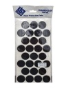 Plstené podložky na okrúhle stoličky, čierne, okrúhle, 2,8 cm - 28 ks.