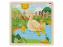 DREVENÉ PUZZLE VZDELÁVACIE BLOKY PRE DETI KAČIČKY 3+