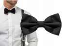 TIE čierny pánsky dvojitý elegantný motýlik