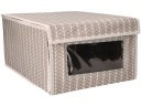 Textilný ORGANIZÁTOR 34x29x18 cm s vekom a OKNOM - do ŠATNÍKA
