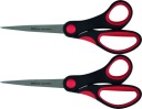 Kancelárske nožnice 21cm čierno-červené x2 set