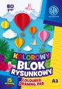 FAREBNÝ BLOK A3 VEĽKOFORMÁT 15 LISTOV 80g/m HMOTNITE FARBENÉ