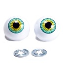 MALOVANÉ ZELENÉ KONVEXENÉ OČI MASKOTA 28 mm