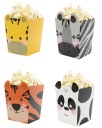 Popcorn boxy Animals Safari 4 kusy Narodeninové