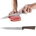 DOMÁCI GASTRONOMICKÝ NÔŽ DLHÝ NA SEKANIE ZELENINY A BYLINKOV OSTRÝ S BRDOU 21cm